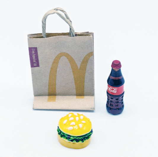 Ensemble liqueur, méga burger et sac de papier 1/10 (WAGDEC10BURBAG)