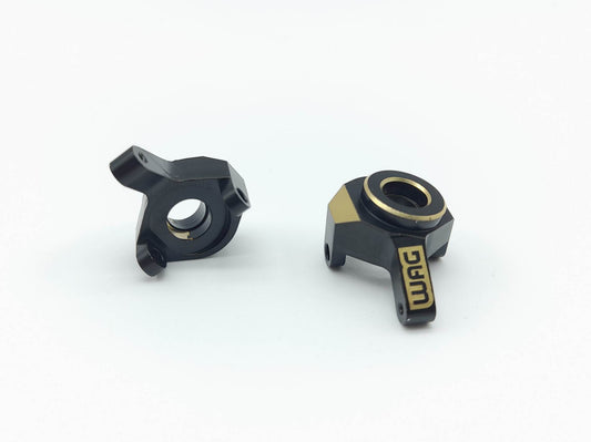 Ensemble de Fusées de roues en laiton de couleur noir (Knuckles) SCX24 (X24-9)
