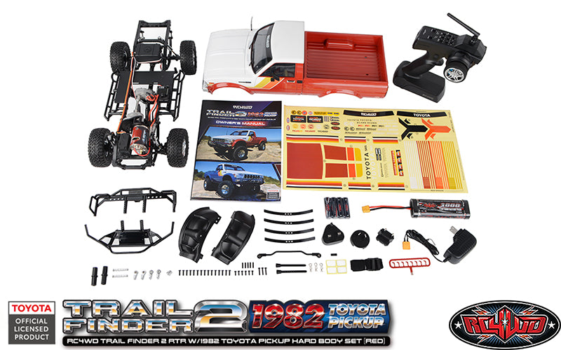 RC4WD Trail Finder 2 RTR w/1982 Toyota Pickup Hard Body Set (Rouge)