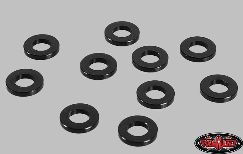 RC4WD 1mm Black Spacer with M3 Hole (10)