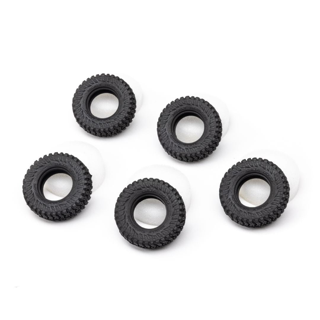 Axial Tires & Foam (5), M/T Baja Boss: SCX30