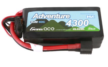 Gens Ace G-Tech 4300mAh 3S 11.4V 60C LiPo XT60 Plug