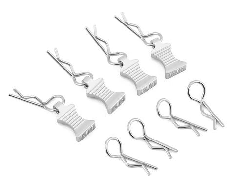 Hot Racing 1/10 Aluminum EZ Pulls w/Body Clips (4)