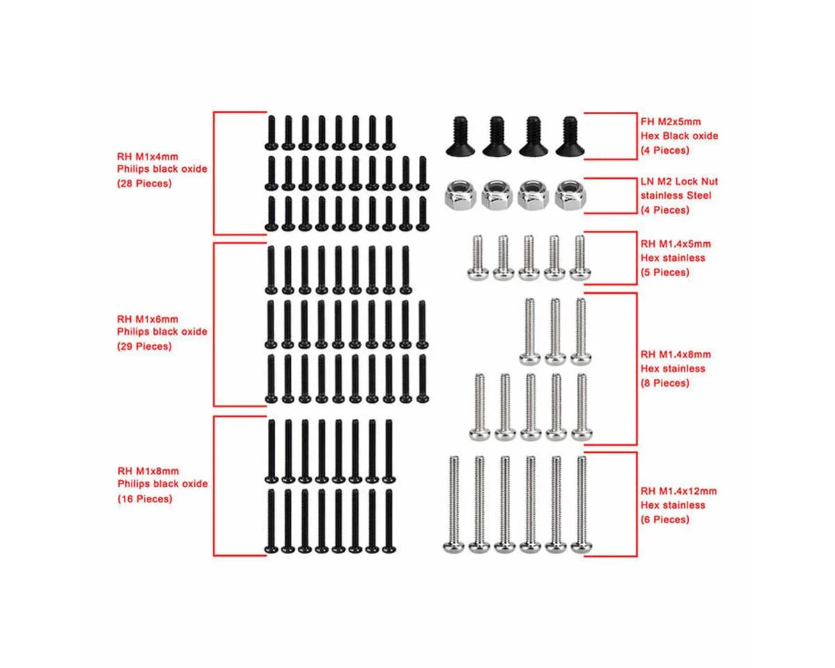 Hot Racing Axial SCX30 Steel Hardware Set (100)