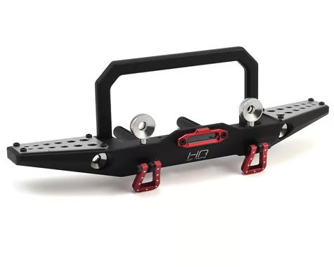 Hot Racing Aluminum Front Bumper w/Winch Mount & Light Buckets for Traxxas TRX-4