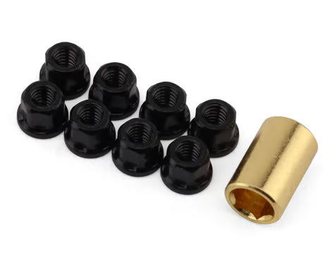 Injora Axial SCX30 2mm Stainless Steel Wheel Nuts (8)