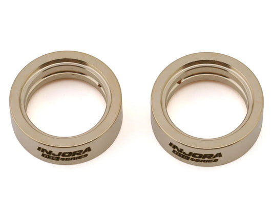 Injora Axial SCX30 0.7" D18 Beadlock wheels Brass Clamp Rings (2) (10g ea)