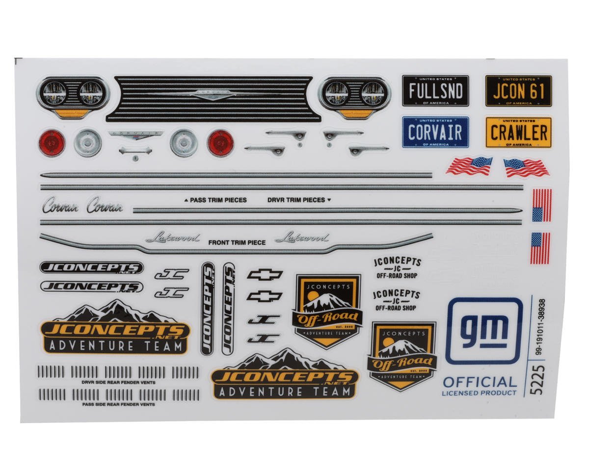 JConcepts 1961 Corvair Lakewood 1/24 Scale Rock Crawler Body (Clear) (5.2")