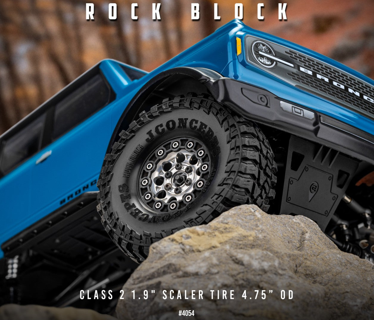 JConcepts Rock Block - green compound (Class 2, 1.9" scaler tire (4.75in OD)