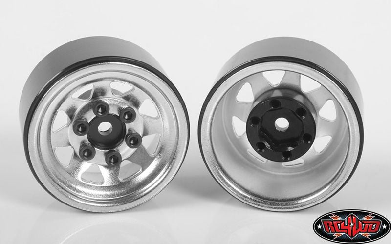 RC4WD 1.0" Stamped Steel Stock Beadlock Wheels (Chrome) (4)