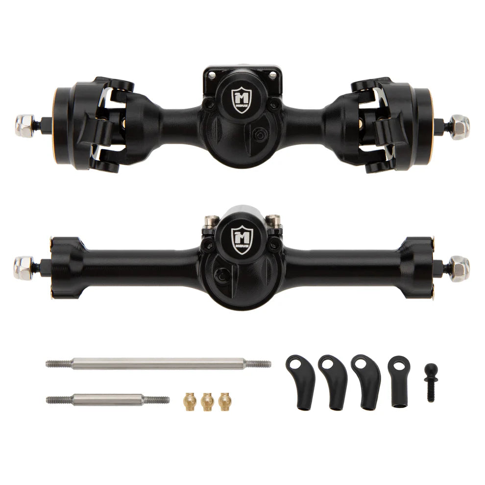 SCX30-01-KY1246 MEUS Racing +3mm Isokinetic SCX30 Axles with 3-Section CVD for Axial Black1/30 SCX30 – Black