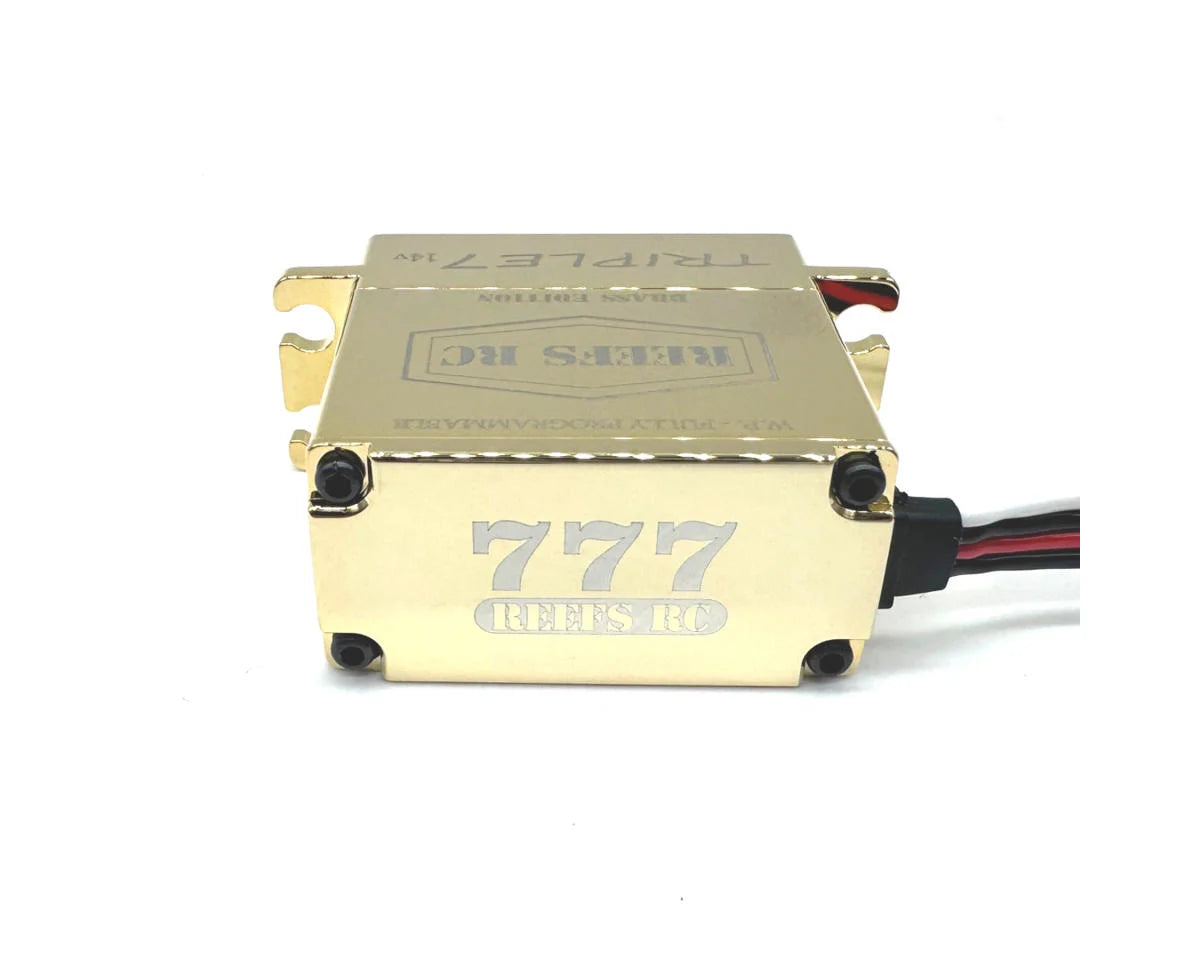 Reefs RC Triple7 14V Programable High Torque Steel Gear Digital Servo (High Voltage)(Brass Edition)