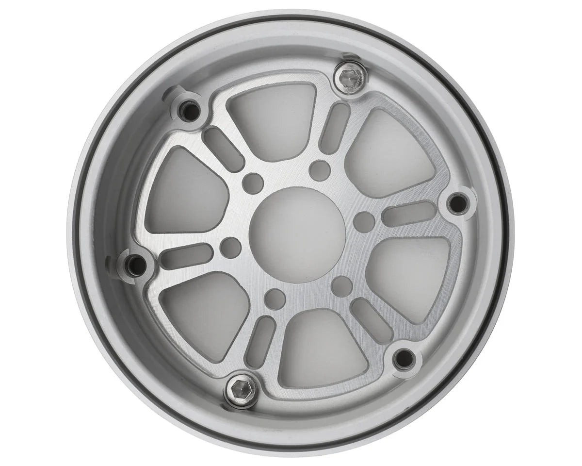 Reefs RC BLADE 1.9" Aluminum Beadlock Wheels w/Reef Hubs & Rings (Silver) (2)