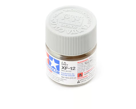Tamiya XF-12 J.N. Flat Gray Acrylic Paint (10ml)