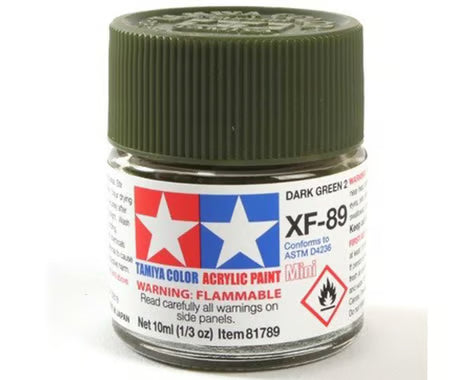 Tamiya XF-89 Flat Dark Green 2 Acrylic Paint (10ml)