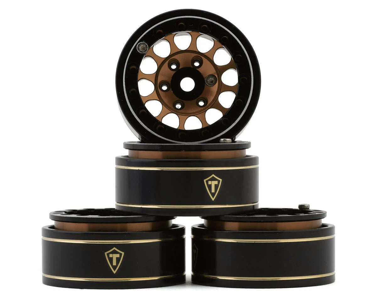 Treal Hobby Type I 1.0" Classic 12-Spoke Beadlock Wheels (4) (27.2g) couleurs variées