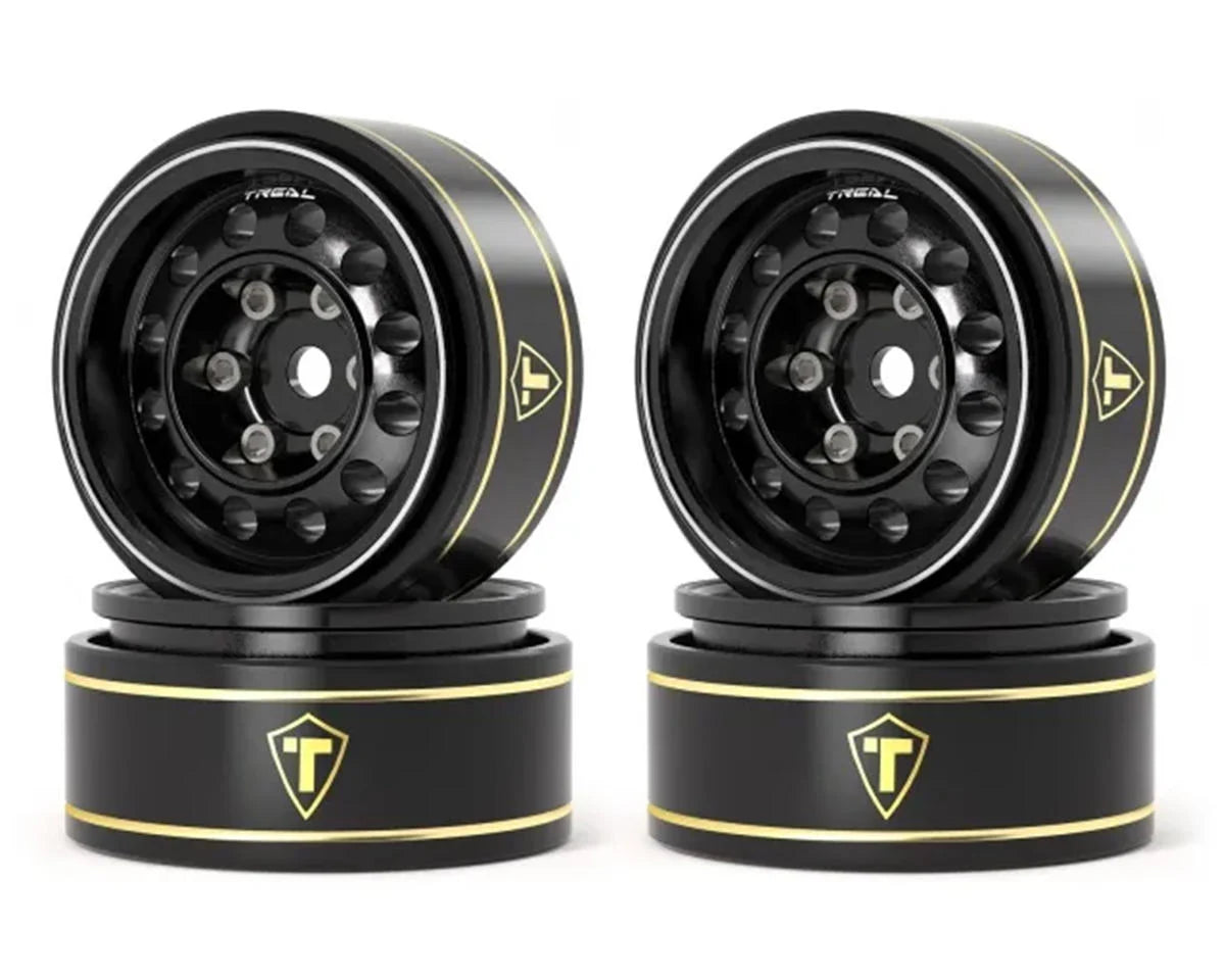 Treal Hobby Type K 1.0" 12-Hole Beadlock Classic Vintage Wagon Wheels (4) (28.9g)