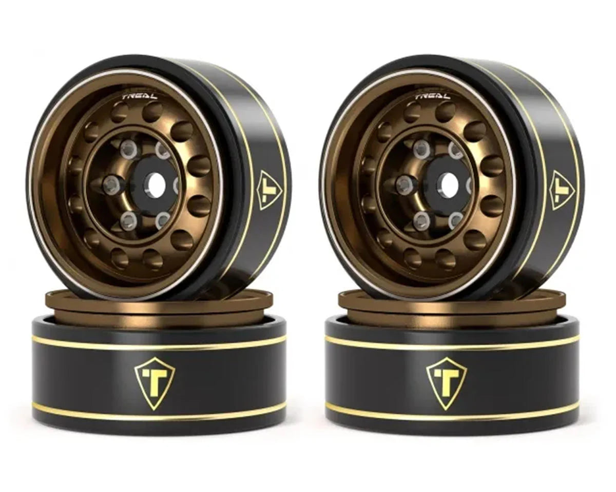 Treal Hobby Type K 1.0" 12-Hole Beadlock Classic Vintage Wagon Wheels (4) (28.9g)