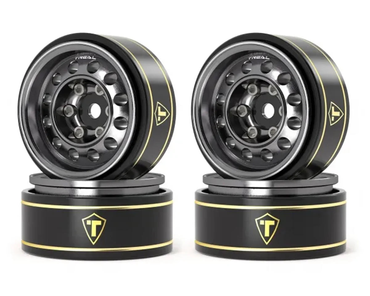 Treal Hobby Type K 1.0" 12-Hole Beadlock Classic Vintage Wagon Wheels (4) (28.9g)