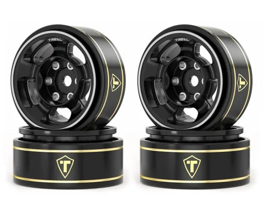 Treal Hobby Type G 1.0" 5-Spoke Beadlock Classic Wheels (4) (27.1g) couleurs variées