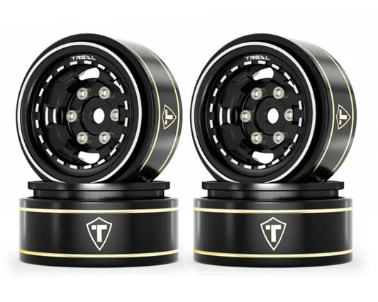 Treal Hobby Type H 1.0" Aluminum 6-Slot Beadlock Wheels  (4) (28.4g)  couleurs variées
