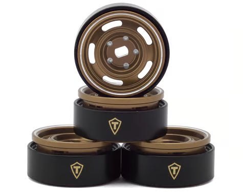 Treal Hobby 0.7" 5-Slot Aluminum Micro Rock Crawler Beadlock Wheels  (4) (8g ea)