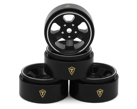 Treal Hobby Axial SCX30 Type B 0.7" 5-Spoke Aluminum Micro Rock Crawler Beadlock Wheels  (4)