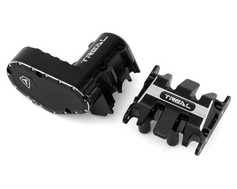 Treal Hobby Axial SCX30 7075 Aluminum Transmission Case & Skid Plate Set