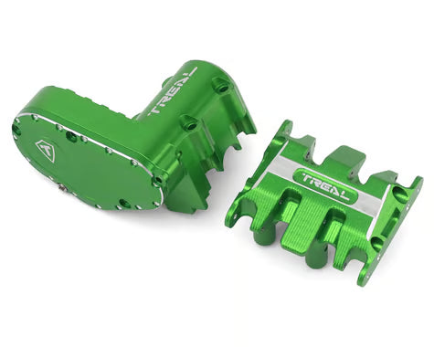 Treal Hobby Axial SCX30 7075 Aluminum Transmission Case & Skid Plate Set