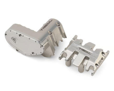 Treal Hobby Axial SCX30 7075 Aluminum Transmission Case & Skid Plate Set