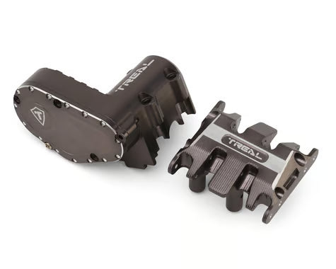 Treal Hobby Axial SCX30 7075 Aluminum Transmission Case & Skid Plate Set