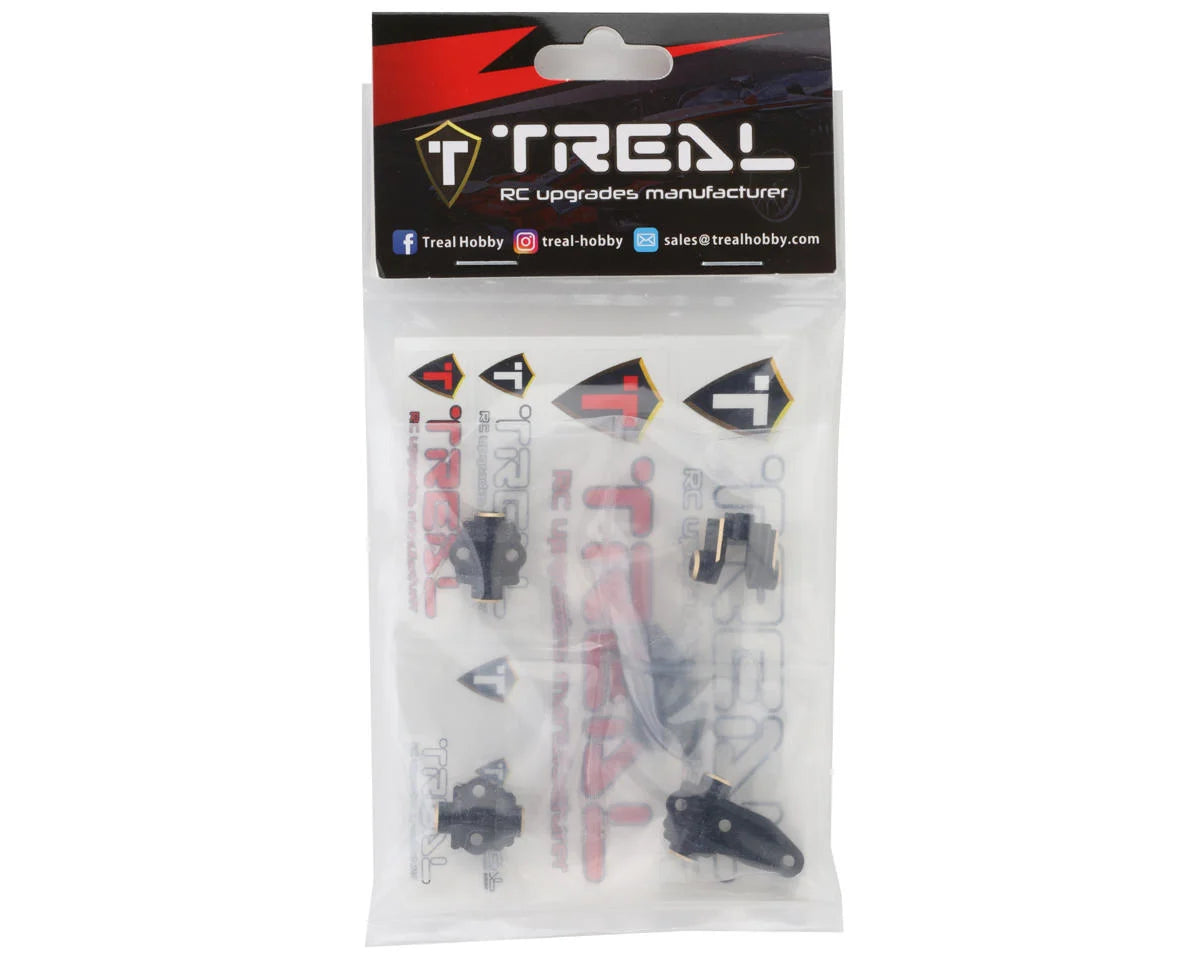 Treal Hobby Brass Lower Shock Mounts for Traxxas TRX-4 (Black) (4) (45g)