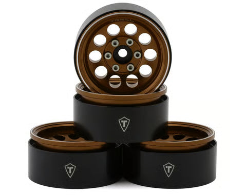 Treal Hobby Type F 1.9" 10-Hole Beadlock Wheels  (4) couleurs variées