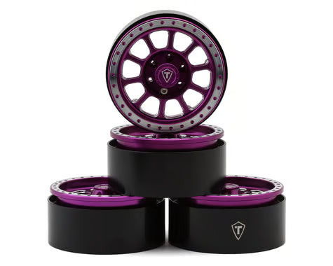 Treal Hobby Type V2 1.9" Beadlock Wheels  (4) couleurs variées