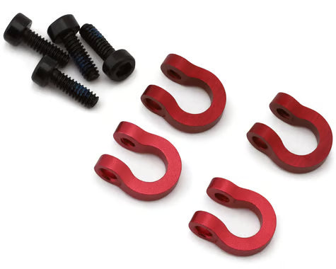Traxxas Bumper D-rings, Front or Rear, Aluminum - Red