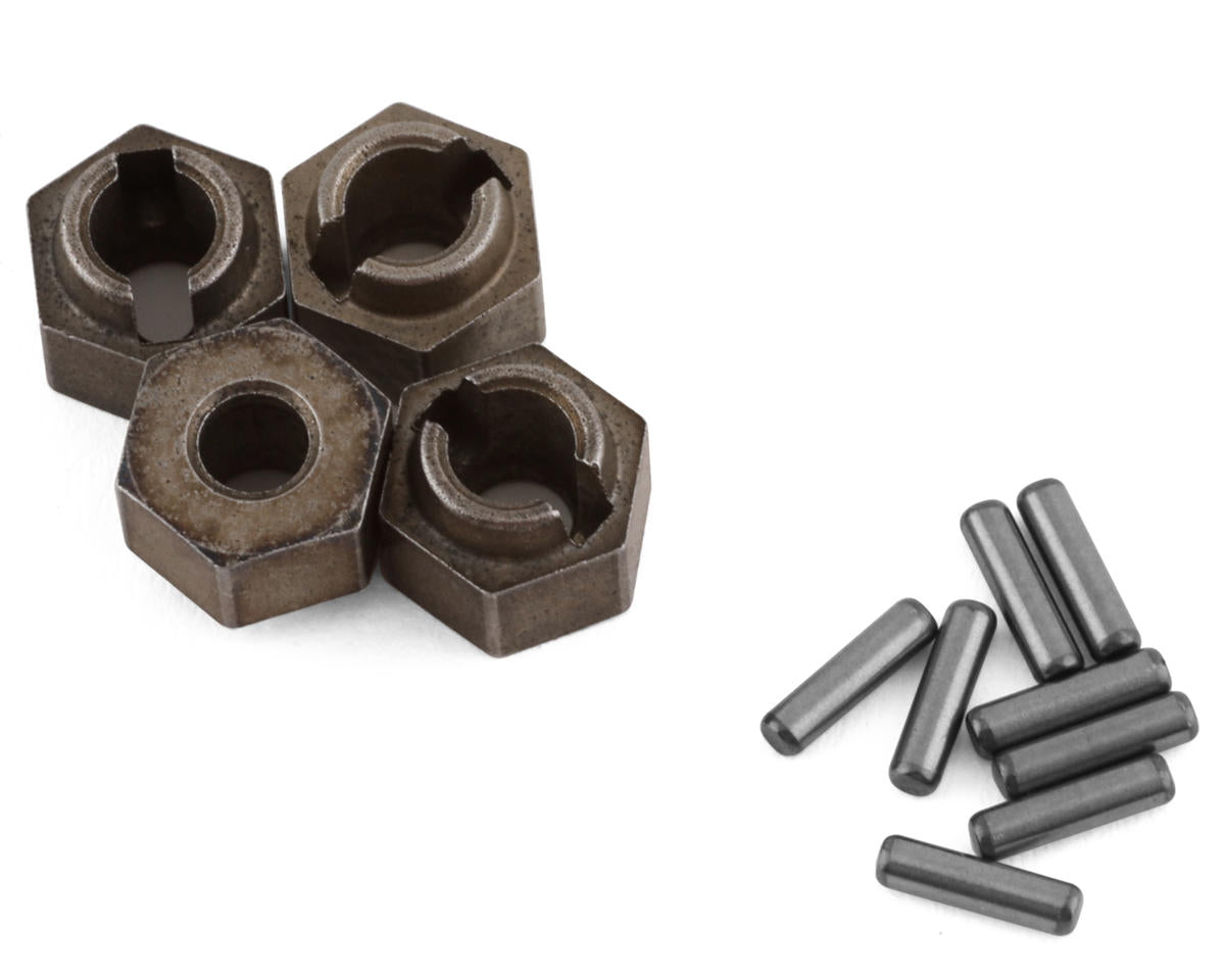 Traxxas Wheel Hubs, 7mm Hex (Steel) (4)/ Axle Pins (4)