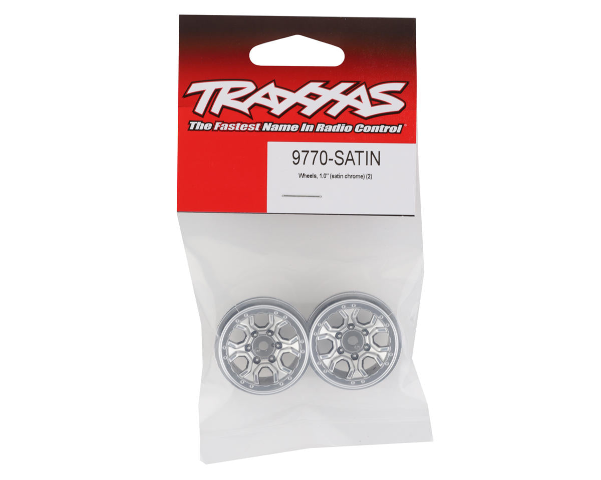 Traxxas Wheels, 1.0" (Statin Chrome) (2)