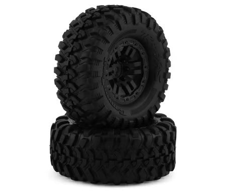 Traxxas Tires & Wheels, Premounted (Black 1.0", Canyon Trail)