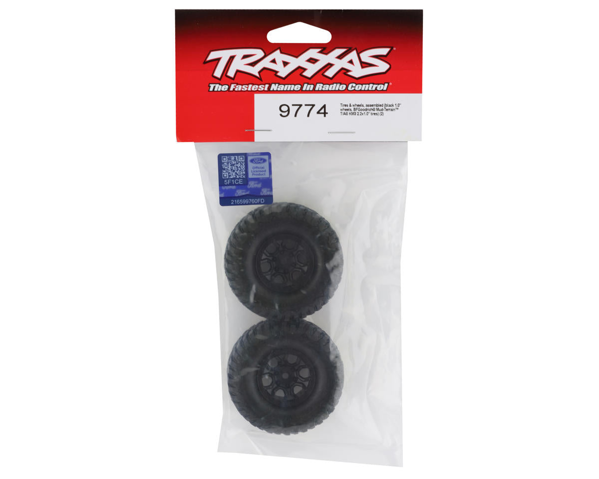 Traxxas Tires & Wheels, Premounted (Black 1.0", BFGoodrich)
