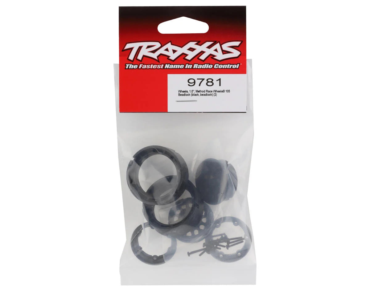 Traxxas Wheels, Method 105 1.0", (Black, Beadlock) (2)