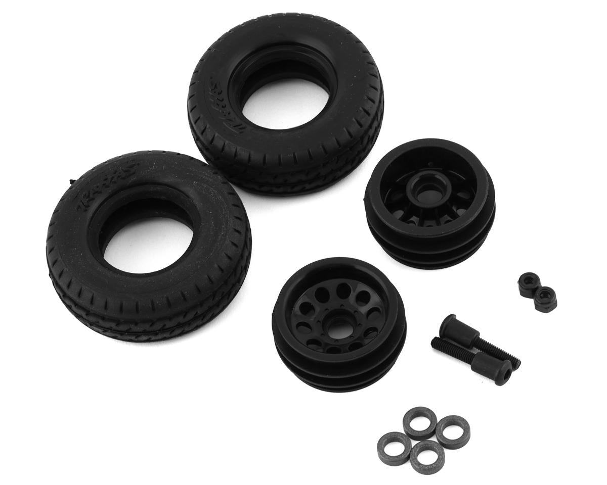 Traxxas Trailer Wheels (2)/ Tires (2)/ Mounting Hardware