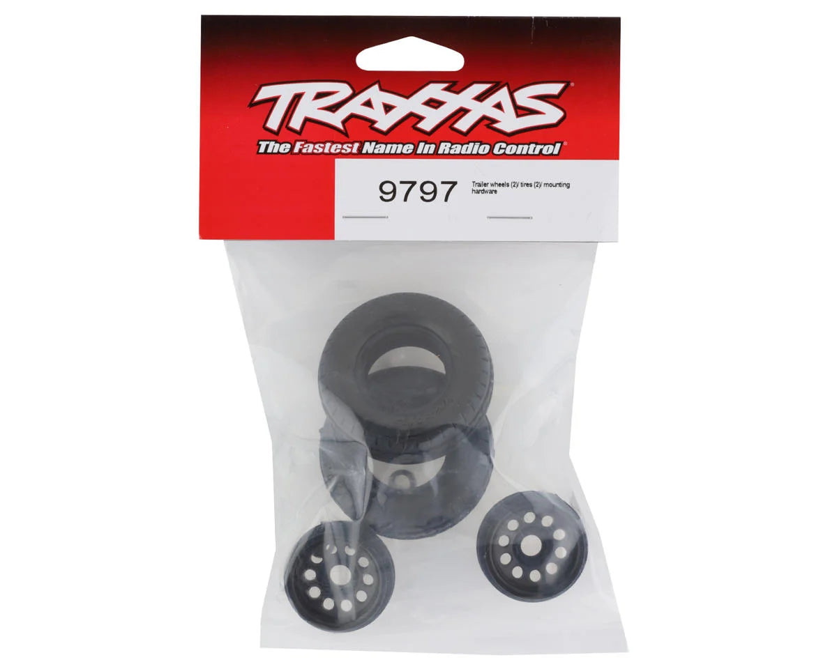 Traxxas Trailer Wheels (2)/ Tires (2)/ Mounting Hardware