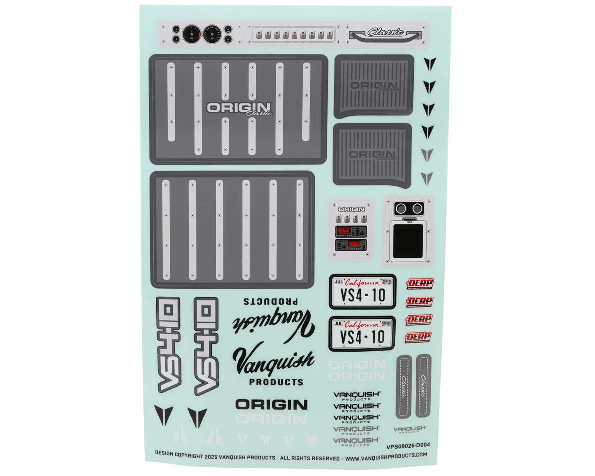 Vanquish Products VS4-10 Origin Classic Body Interior & Accessories Set (Clear)